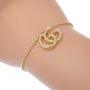 GUCCI Yellow Gold GG Marmont Charm Bracelet